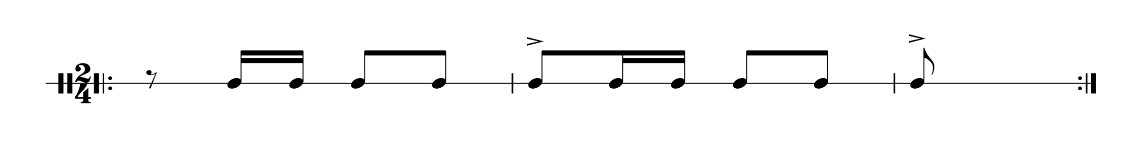 ритмический рисунок, исполняемый на музыкальных ложках
